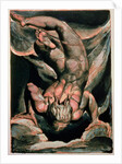 The First Book of Urizen; Man floating upside down, 1794 by William Blake