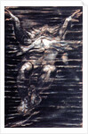 The First Book of Urizen; Bearded man swimming through water, 1794 by William Blake