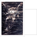 The First Book of Urizen; Bearded man swimming through water, 1794 by William Blake