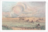Missouri prairie fire by George (after) Catlin