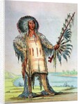 Mandan Indian Ha-Na-Tah-Muah, Wolf chief by George Catlin