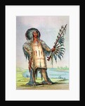 Mandan Indian Ha-Na-Tah-Muah, Wolf chief by George Catlin
