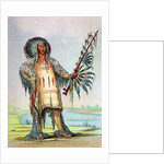 Mandan Indian Ha-Na-Tah-Muah, Wolf chief by George Catlin