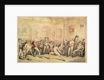 Angelo's Fencing Room, pub. 1787 by Thomas Rowlandson