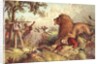 Livingstone attacked by the Lion by Anonymous