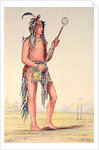 Sioux ball player Ah-No-Je-Nange, 'He who stands on both sides' by George Catlin