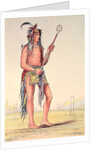 Sioux ball player Ah-No-Je-Nange, 'He who stands on both sides' by George Catlin
