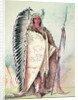 Sioux chief, 'The Black Rock' by George Catlin