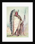 Sioux chief, 'The Black Rock' by George Catlin