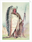 Sioux chief, 'The Black Rock' by George Catlin