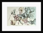 Comic map of Europe by Frederick Rose, c.1870 by English School