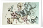 Comic map of Europe by Frederick Rose, c.1870 by English School