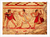 Etruscan musicians, copy of a 5th century BC fresco in the Tomb of the Leopard at Tarquinia by Etruscan Etruscan