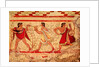 Etruscan musicians, copy of a 5th century BC fresco in the Tomb of the Leopard at Tarquinia by Etruscan Etruscan