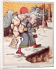 Plundering and Blundering, cartoon of Gladstone as a pilgrim weighed down with burdens, c.1880 by Anonymous