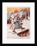 Plundering and Blundering, cartoon of Gladstone as a pilgrim weighed down with burdens, c.1880 by Anonymous