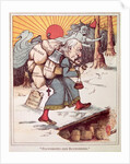 Plundering and Blundering, cartoon of Gladstone as a pilgrim weighed down with burdens, c.1880 by Anonymous