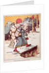 Plundering and Blundering, cartoon of Gladstone as a pilgrim weighed down with burdens, c.1880 by Anonymous