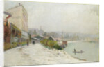 Le Seine au Bas-Meudon, Temps de neige, 1900 by Albert-Charles Lebourg