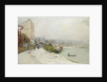 Le Seine au Bas-Meudon, Temps de neige, 1900 by Albert-Charles Lebourg