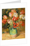 Tulips in a Vase by Pierre Auguste Renoir