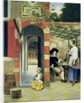 The Courtyard of a House in Delft, 1658 by Pieter de Hooch