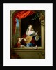 Elegant Lady Playing the Lute at a Window by Philip van Dyck