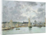 Trouville Harbour, 1880 by Eugene Louis Boudin