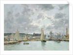 Trouville Harbour, 1880 by Eugene Louis Boudin