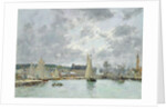 Trouville Harbour, 1880 by Eugene Louis Boudin
