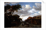 Rocky Landscape with a Waterfall, 1665 by Salomon van Ruisdael or Ruysdael