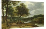 A Wooded River Landscape by Roelandt Roghman