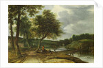 A Wooded River Landscape by Roelandt Roghman