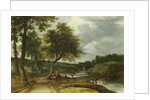 A Wooded River Landscape by Roelandt Roghman