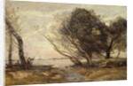 The Banks of the Lake after the Flood, c.1870 by Jean Baptiste Camille Corot