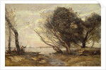 The Banks of the Lake after the Flood, c.1870 by Jean Baptiste Camille Corot