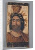 Panel with Painted Image of Serapis wearing a gold Kalathos crown, 180-200 AD by Roman Period Egyptian
