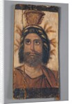 Panel with Painted Image of Serapis wearing a gold Kalathos crown, 180-200 AD by Roman Period Egyptian