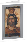 Panel with Painted Image of Serapis wearing a gold Kalathos crown, 180-200 AD by Roman Period Egyptian