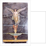 Wall fragment with winged Female on Black Ground, c. 70 by Roman