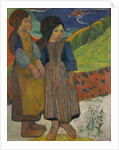 Little Breton Girls by the Sea, 1889 by Paul Gauguin
