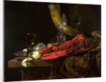 Still Life with the Drinking-Horn of the St. Sebastian Archers' Guild, Lobster and Glasses, c.1653 by Willem Kalf