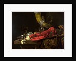 Still Life with the Drinking-Horn of the St. Sebastian Archers' Guild, Lobster and Glasses, c.1653 by Willem Kalf