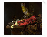 Still Life with the Drinking-Horn of the St. Sebastian Archers' Guild, Lobster and Glasses, c.1653 by Willem Kalf