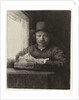 Self-portrait etching at a window, 1648 by Rembrandt Harmensz. van Rijn