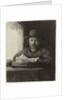 Self-portrait etching at a window, 1648 by Rembrandt Harmensz. van Rijn