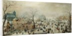Winter Landscape with Skaters. c.1608 by Hendrik Avercamp