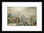 Winter Landscape with Skaters. c.1608 by Hendrik Avercamp
