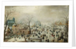 Winter Landscape with Skaters. c.1608 by Hendrik Avercamp