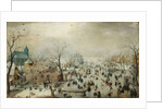 Winter Landscape with Skaters. c.1608 by Hendrik Avercamp